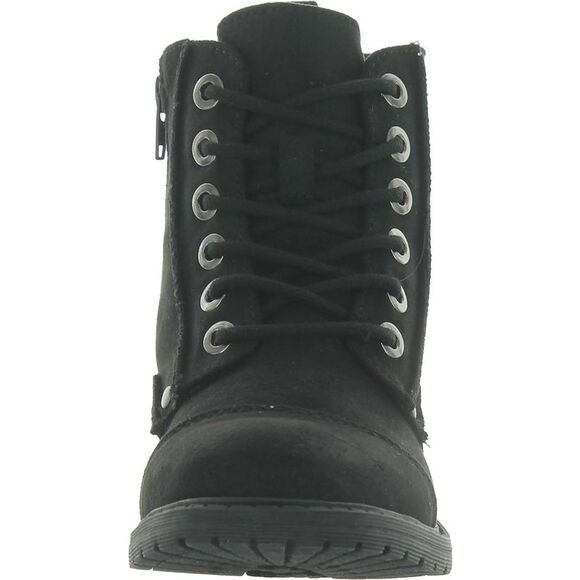 Very G Womens Birdie Black Pull On Combat & Lace-up Boots Shoes New - Picture 3 of 3